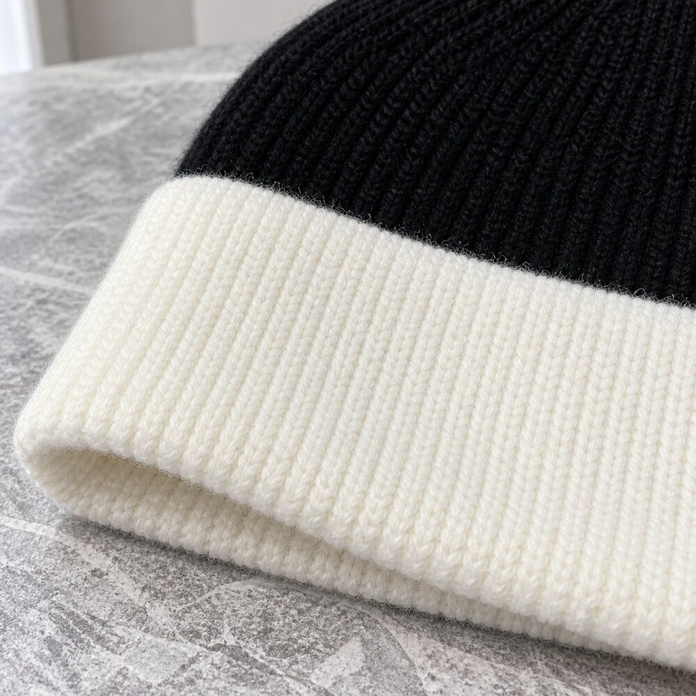CELINE Triomphe Two Tone Knit Beanie - Picture 6 of 6